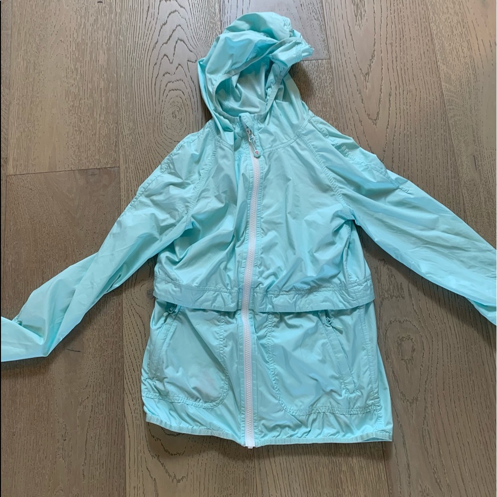 aqua blue ivivva wind breaker